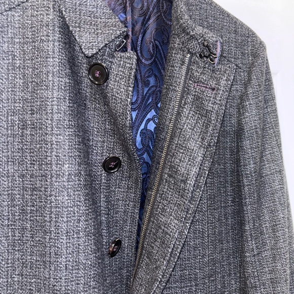 Ted Baker Endurance wool and cashmere-blend overcoat SZ 38R - Picture 3 of 13